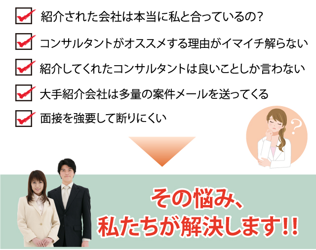 紹介された会社は本当に私と合っているの？